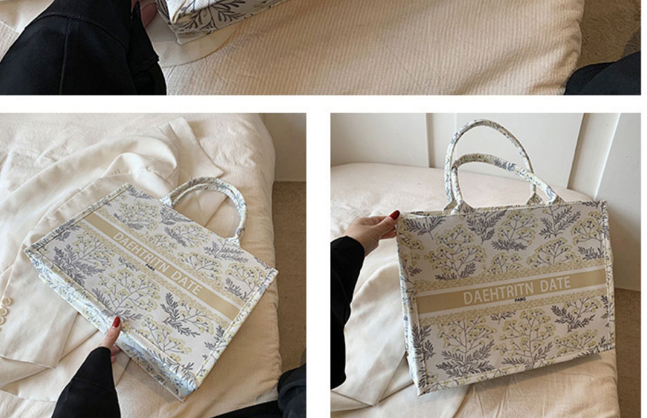 Fashion Pattern Two Canvas Print Tote Bag,Handbags