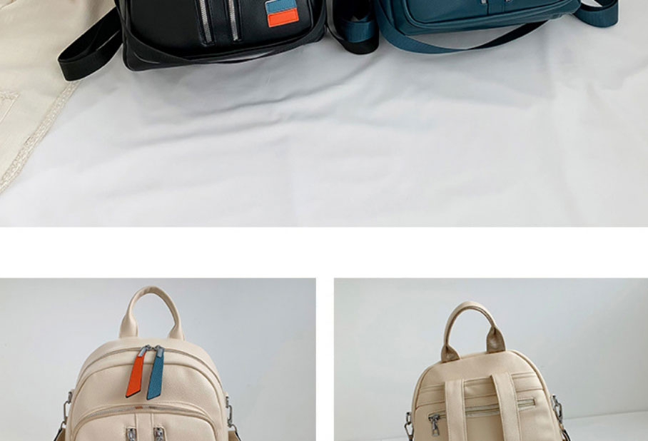 Fashion Black Pu Large Capacity Backpack,Backpack