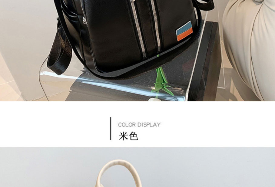 Fashion Black Pu Large Capacity Backpack,Backpack