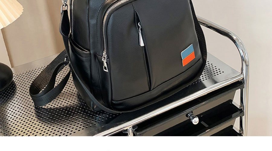 Fashion Mud Color Pu Large Capacity Backpack,Backpack