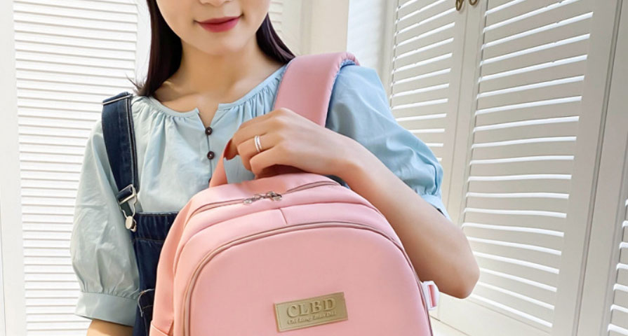 Fashion Pink Oxford Cloth Large Capacity Backpack,Backpack