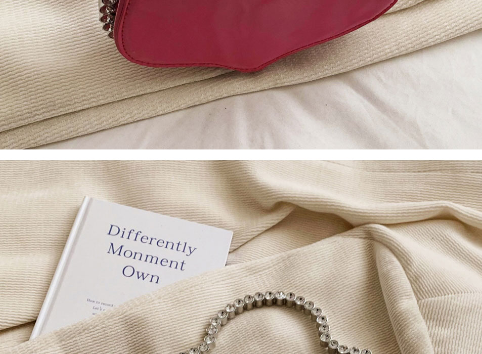 Fashion Silver Pu Diamond-studded Patent Leather Laser Handbag,Handbags