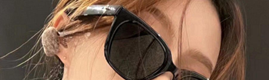 Fashion Rice Frame Black Gray Sheet Pc Square Large Frame Sunglasses,Women Sunglasses