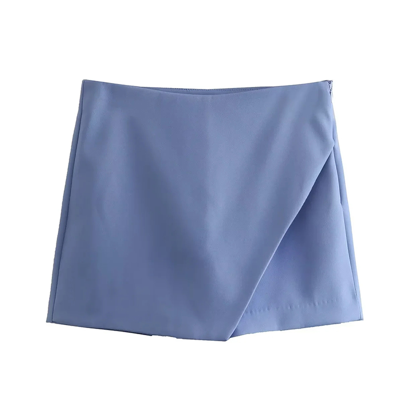 Fashion Purple Polyester Asymmetric Culottes,Shorts