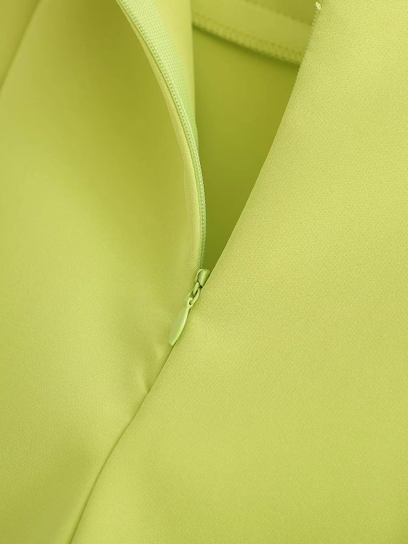 Fashion Green Polyester Lapel Collar Button Down Jacket Shorts Set,Coat-Jacket