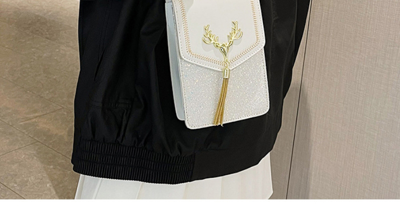 Fashion Pink Pu Deer Head Chain Flap Crossbody Bag,Shoulder bags