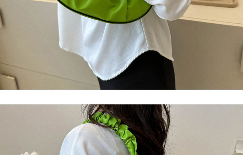 Fashion Green Pu Pleated Handbag,Handbags