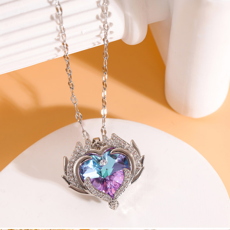 Fashion Silver Copper Diamond Love Necklace,Necklaces