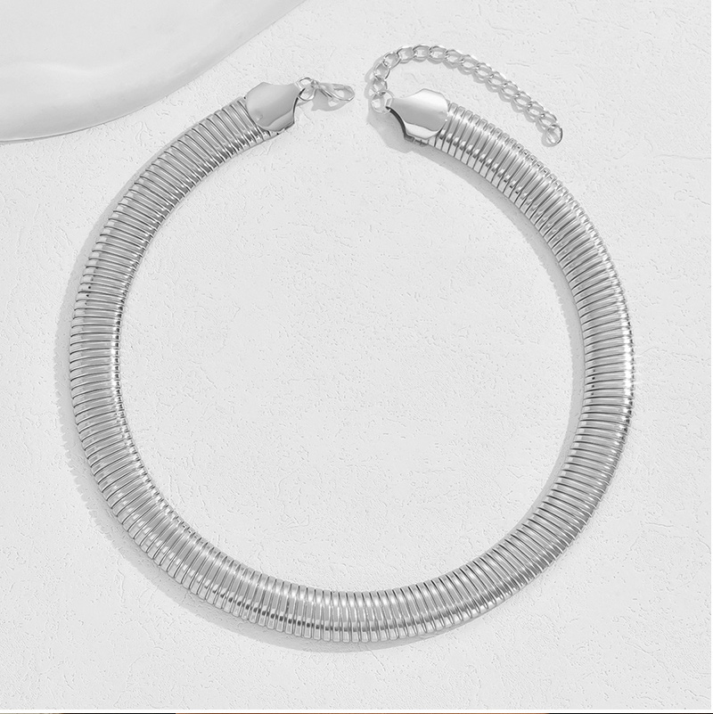 Fashion Silver Alloy Snake Bone Chain Necklace,Chokers