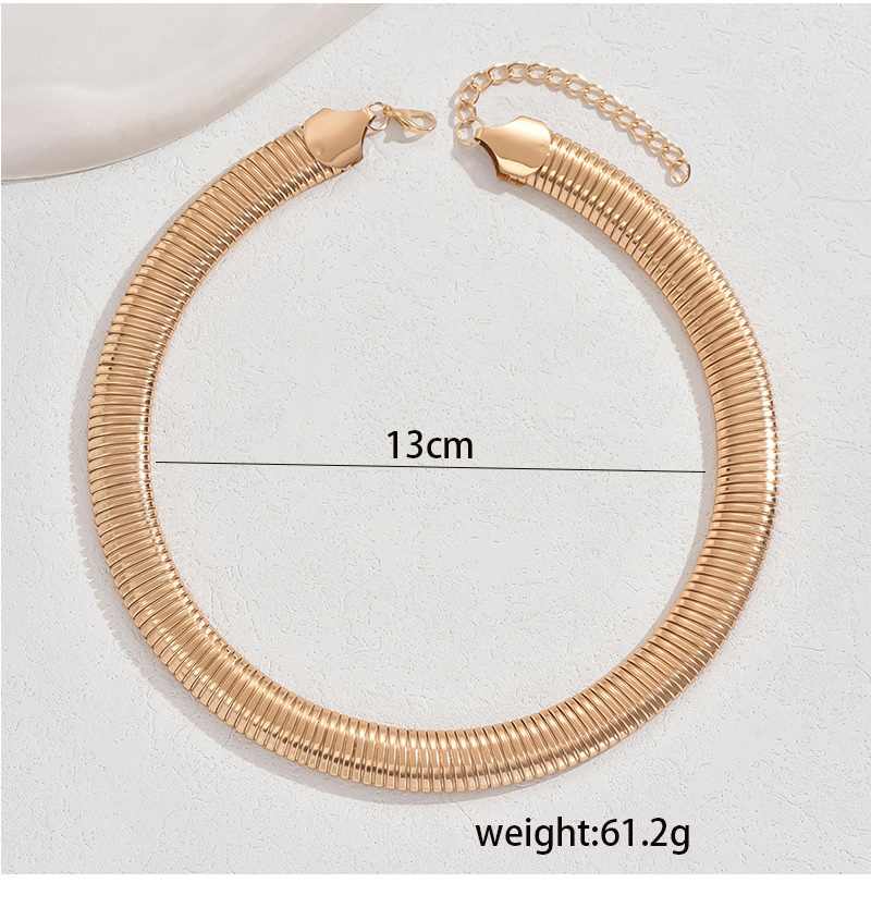 Fashion Gold Alloy Snake Bone Chain Necklace,Chokers