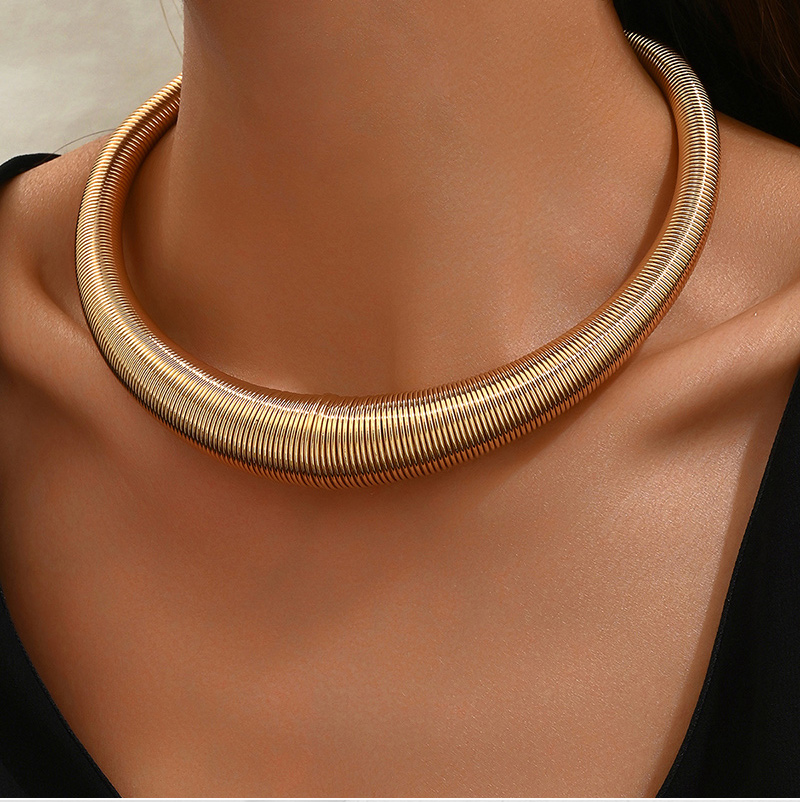 Fashion Gold Alloy Spring Collar,Chokers