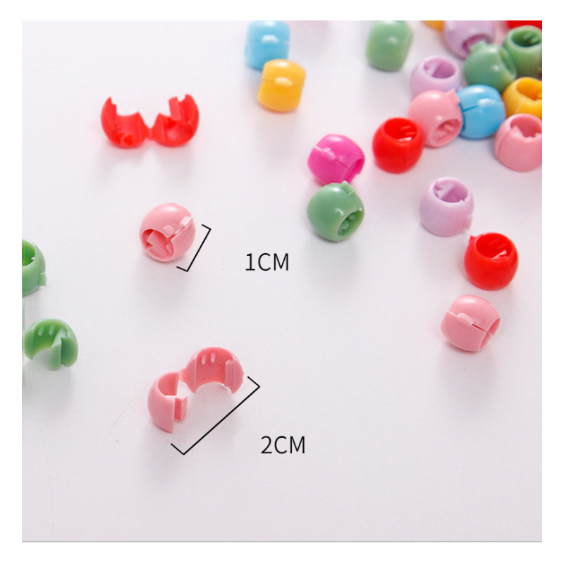 Fashion Bean Clips [100 Bags] Acrylic Colorful Round Buckle Childrens Gripper Set,Kids Accessories