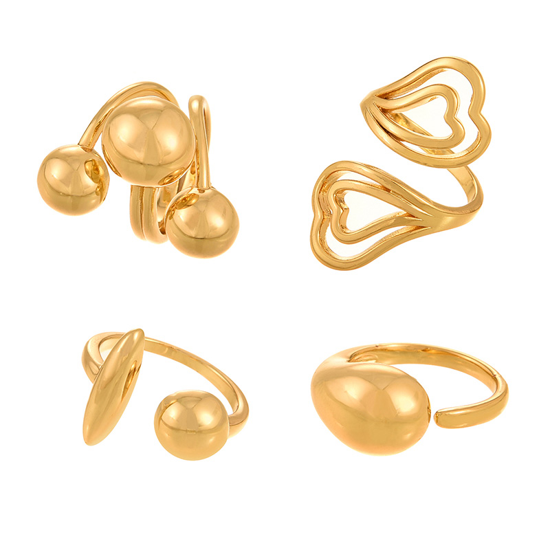 Fashion Silver 2 Copper Geometric Ball Ring,Rings
