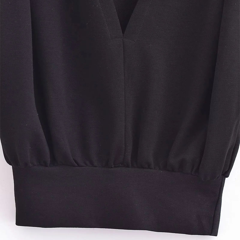 Fashion Black Cotton V-neck Sleeveless Top,Tank Tops & Camis