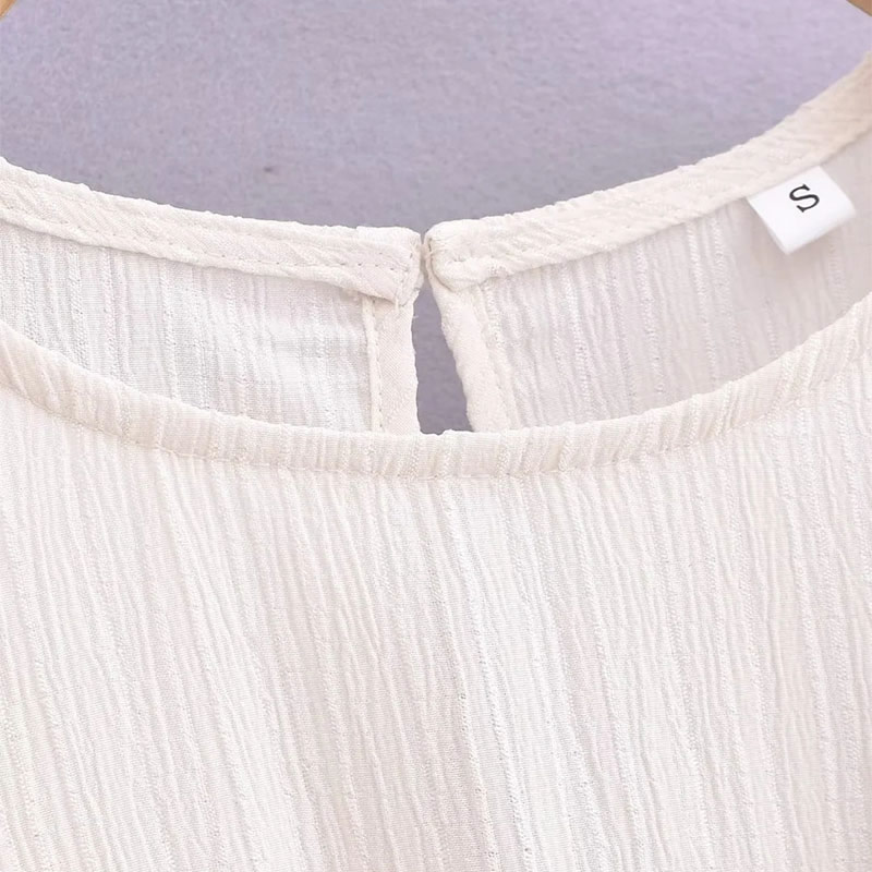 Fashion White Cotton Ruffled Lace-up Skirt,Mini & Short Dresses
