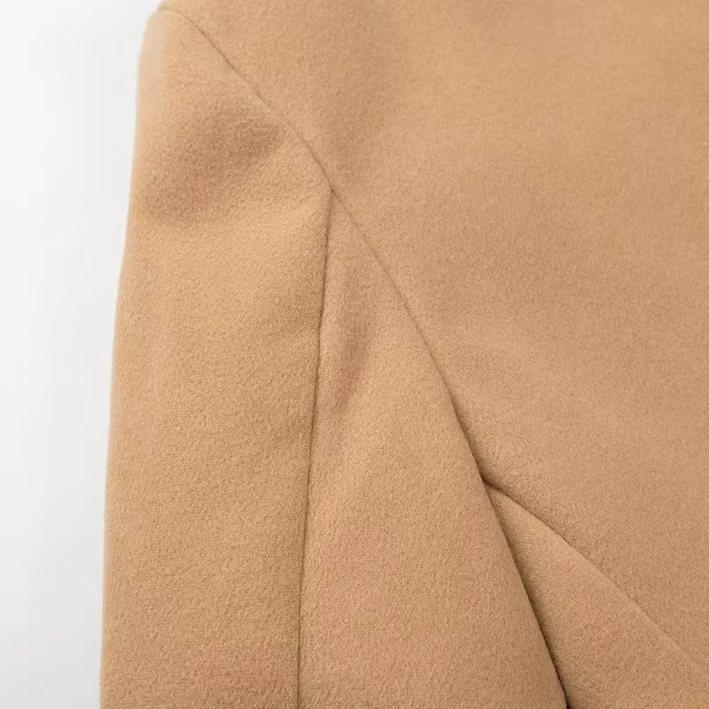 Fashion Dark Gray Lapel Buttoned Coat,Coat-Jacket