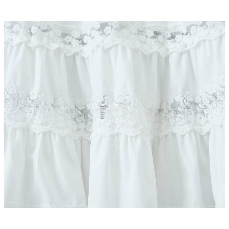 Fashion White Cotton Lace Skirt,Skirts