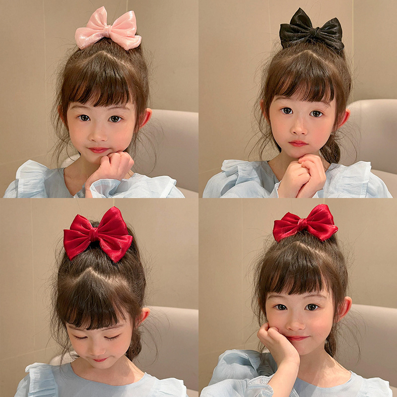 Fashion Pink One Fabric Bow Childrens Hair Clip Set,Kids Accessories