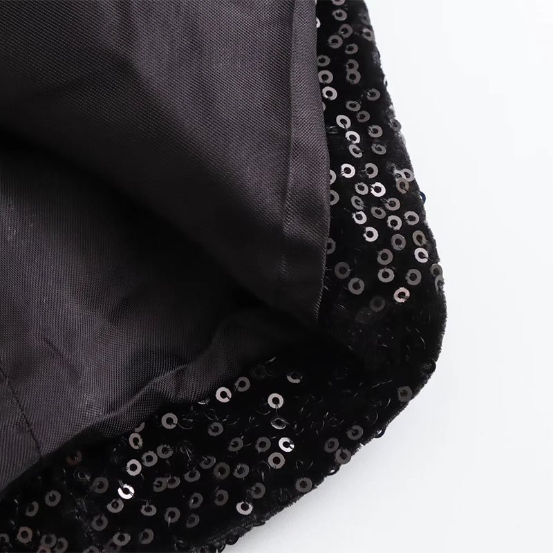 Fashion Black Sequined Velvet Blazer,Suits