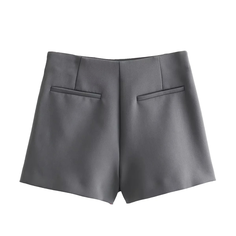 Fashion Black Woven Asymmetric Culottes,Shorts