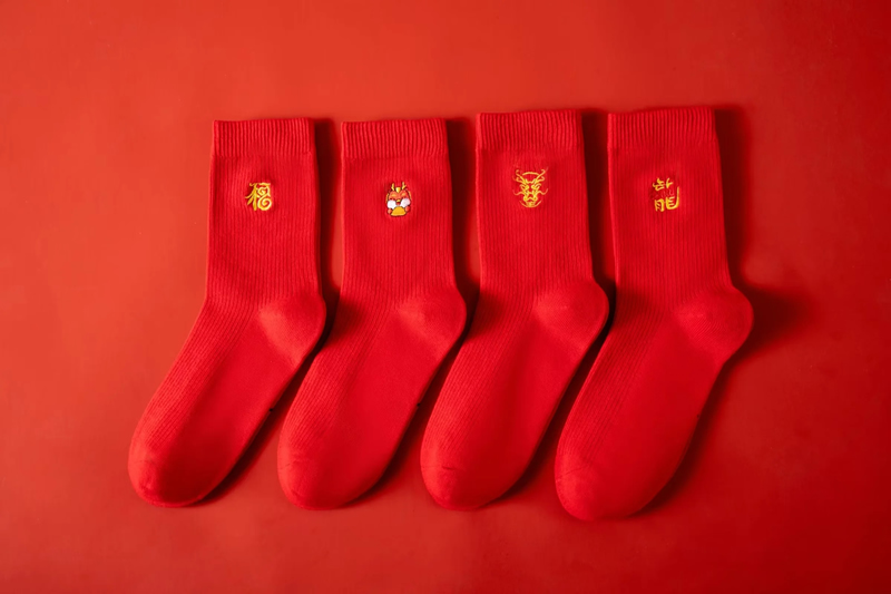 Fashion Miss Four Pairs Of Cotton Embroidered Cotton Socks In A Gift Box,Fashion Socks