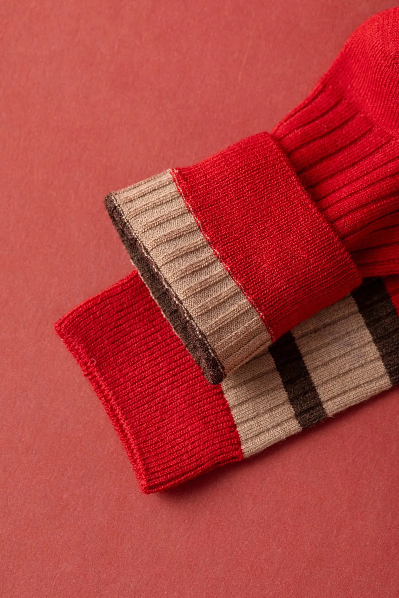 Fashion Red Cotton Printed Mid-calf Socks,Fashion Socks