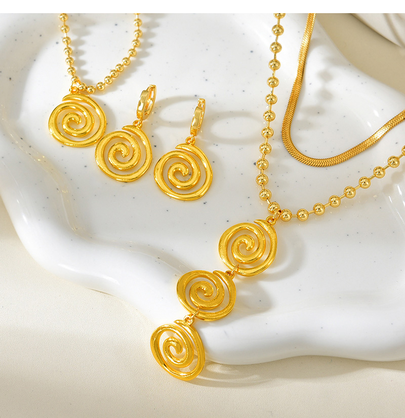 Fashion Golden 4 Titanium Steel Snake Bone Chain Necklace,Necklaces