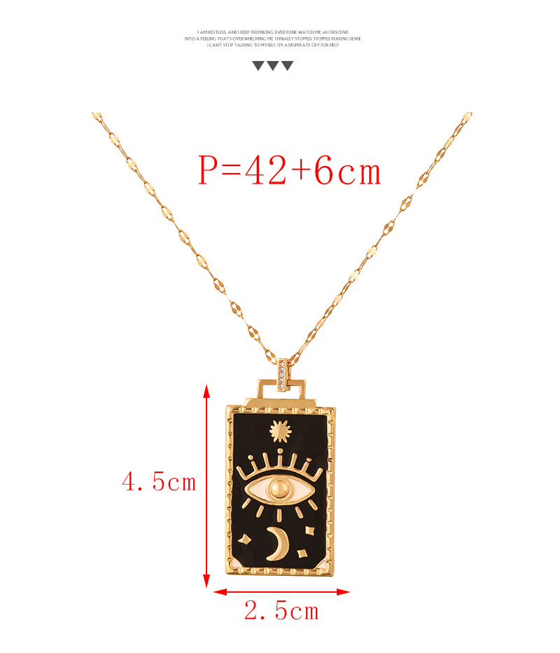 Fashion Golden 3 Titanium Steel Love Resin Eye Pendant Necklace,Necklaces