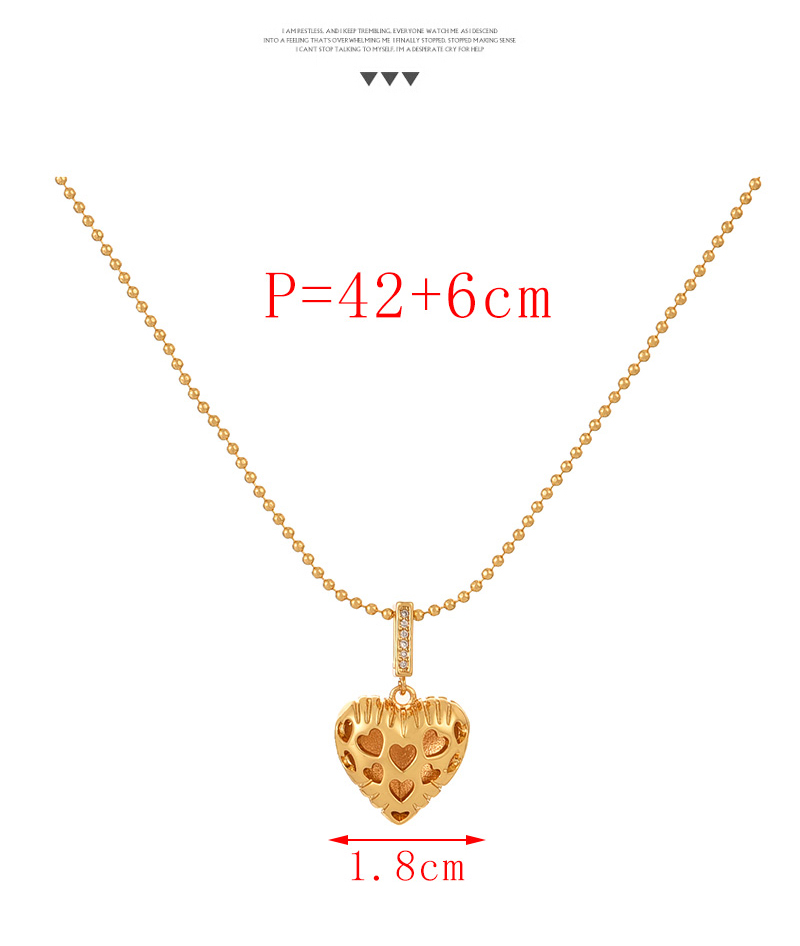Fashion Golden 2 Copper Inlaid Zircon Hollow Five-pointed Star Pendant Beads Double-sided Necklace (single),Necklaces
