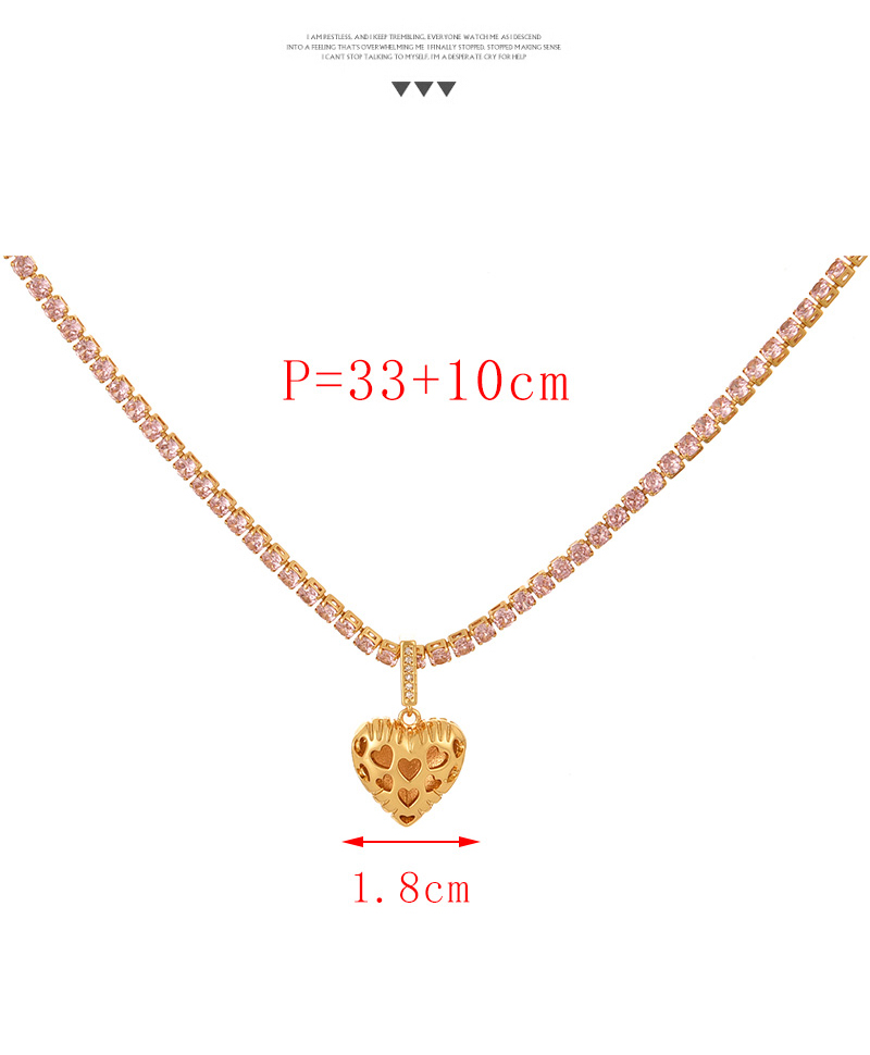 Fashion Golden 2 Copper Inlaid Zircon Hollow Five-pointed Star Pendant Double-sided Necklace (single),Necklaces
