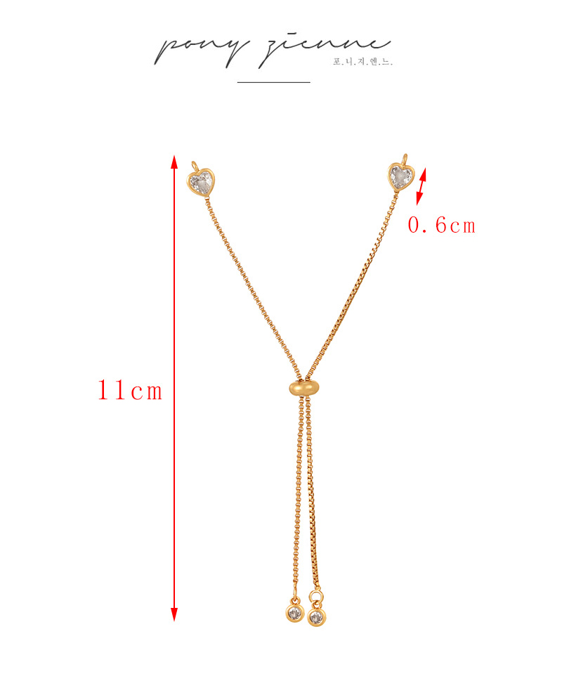 Fashion Golden 2 Copper Inlaid Zircon Five-pointed Star Pendant Tassel Accessories,Jewelry Findings & Components