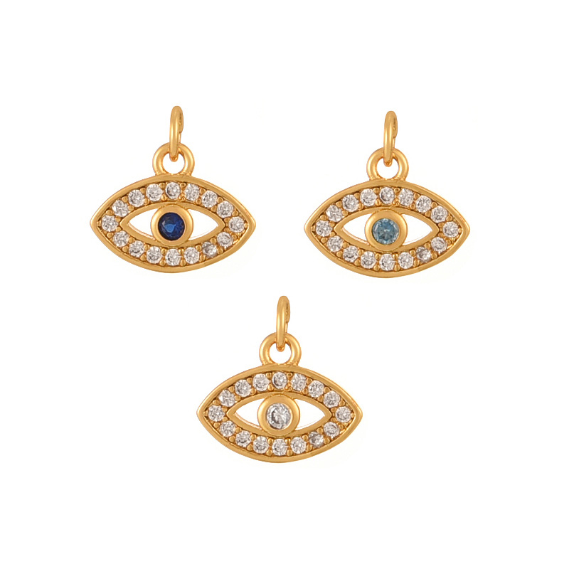 Fashion White Copper Inlaid Zirconia Eye Pendant Accessories,Jewelry Findings & Components