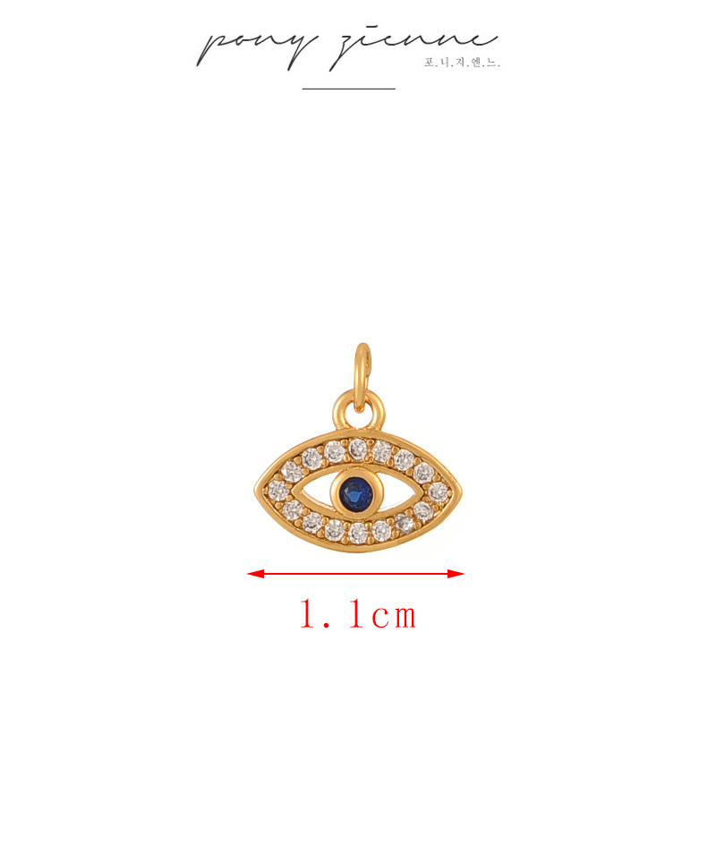 Fashion White Copper Inlaid Zirconia Eye Pendant Accessories,Jewelry Findings & Components