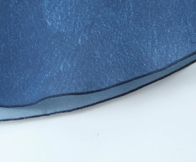 Fashion Blue Polyester Suspender V-neck Skirt,Mini & Short Dresses