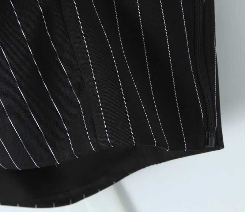 Fashion Black Cotton Striped Bow Suspender Belt,Tank Tops & Camis