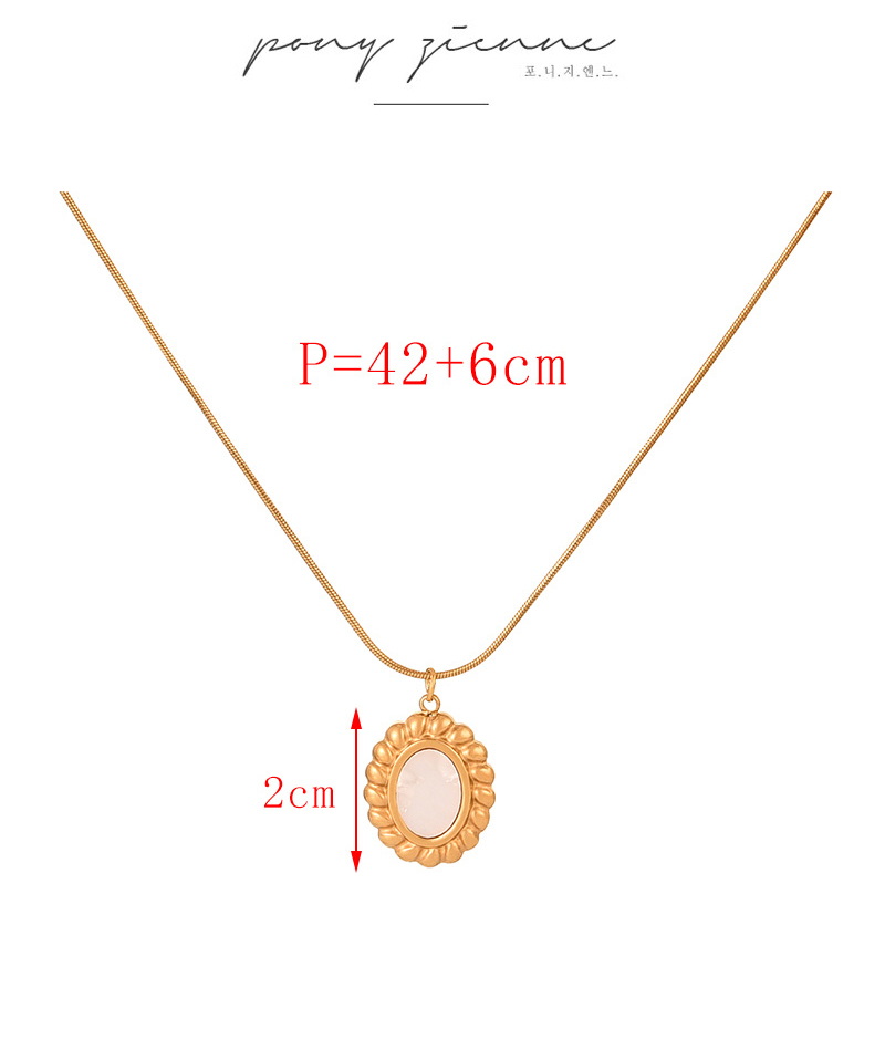 Fashion Black Titanium Steel Shell Round Pendant Necklace,Necklaces