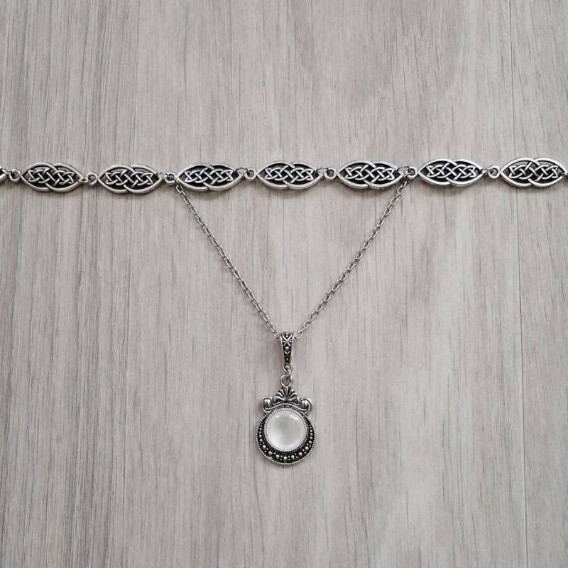 Fashion Silver Metal Geometric Necklace,Pendants