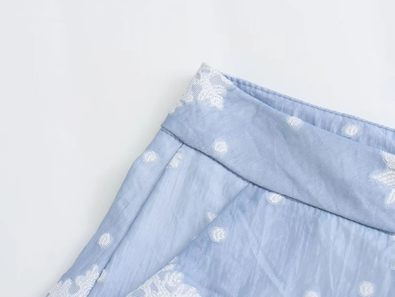 Fashion Color Polyester Snowflake Lapel Shirt Shorts Set,Blouses