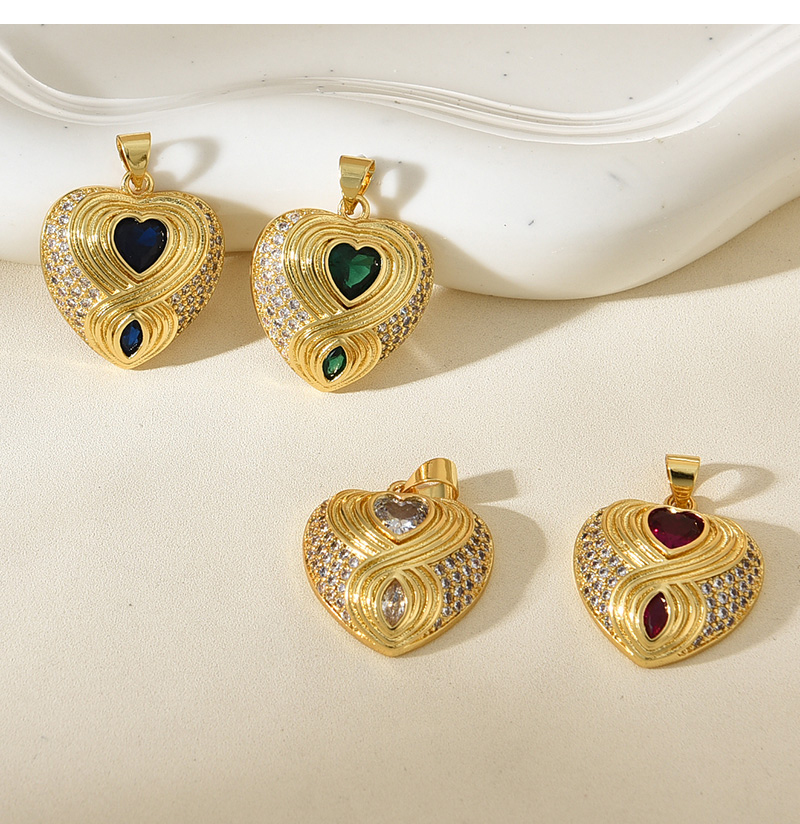 Fashion White Copper Inlaid Zircon Love Pendant Accessories,Jewelry Findings & Components