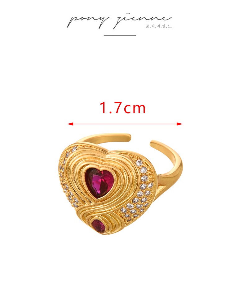 Fashion White Copper Set Zircon Love Ring,Rings