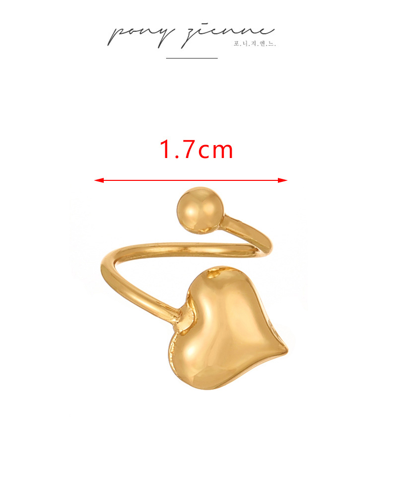 Fashion Gold Copper Love Ball Adjustable Ring,Rings