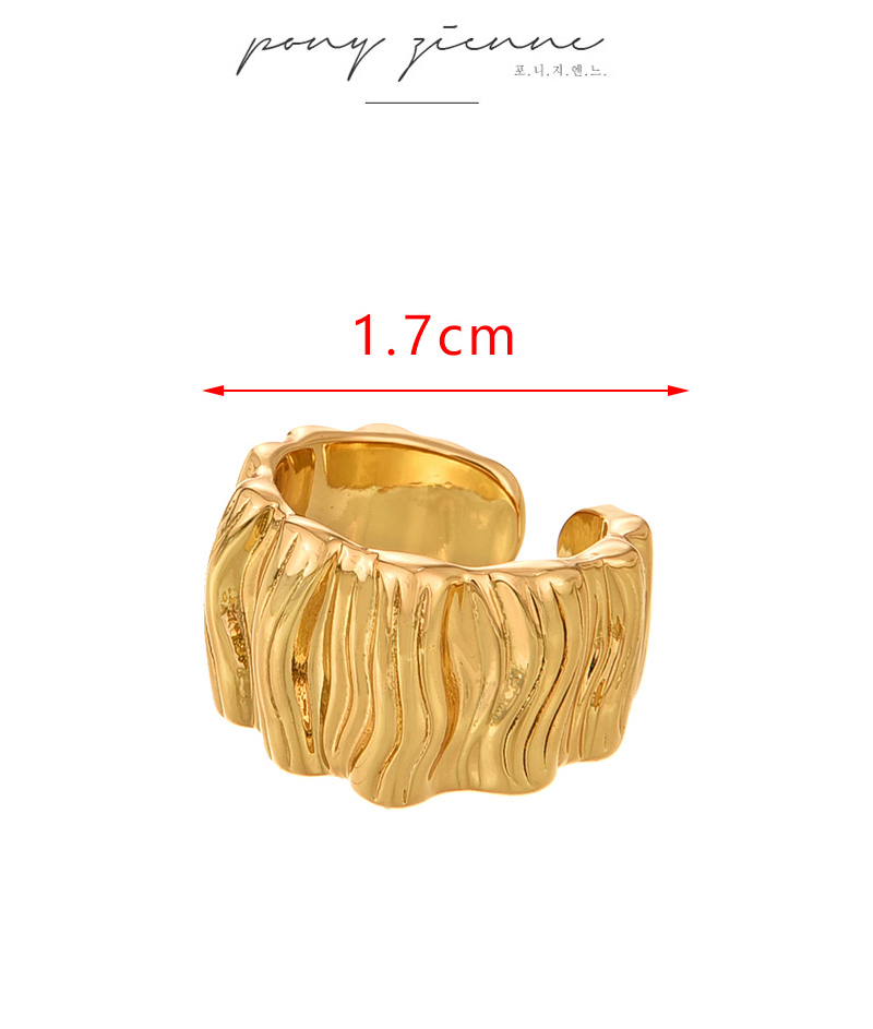 Fashion Silver Copper Pleated Adjustable Ring,Rings