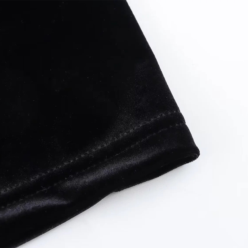Fashion Black Velvet Three-dimensional Skirt,Skirts
