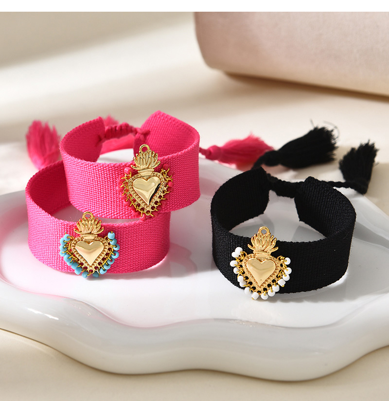 Fashion Black Copper Irregular Love Braided Tassel Bracelet,Bracelets