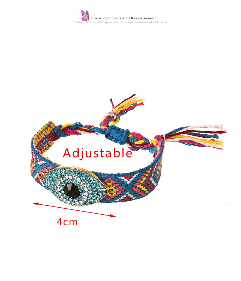 Fashion Color 6 Alloy Diamond Eye Pattern Braided Tassel Bracelet,Fashion Bracelets