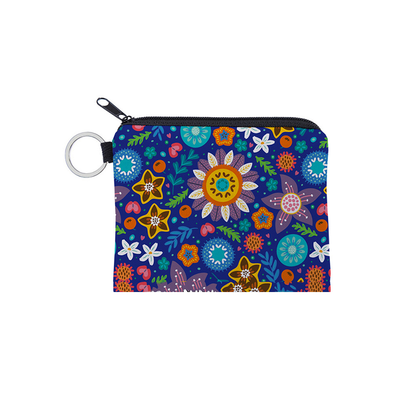 Fashion Color Polyester Printed Large Capacity Coin Purse,Wallet