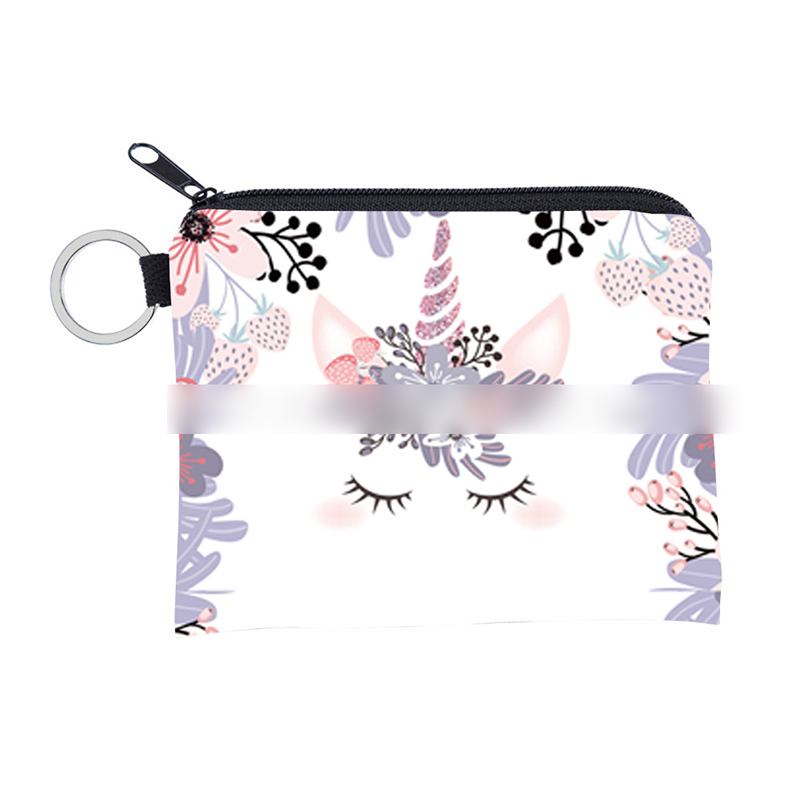 Fashion Unicorn Polyester Printed Large Capacity Coin Purse,Wallet