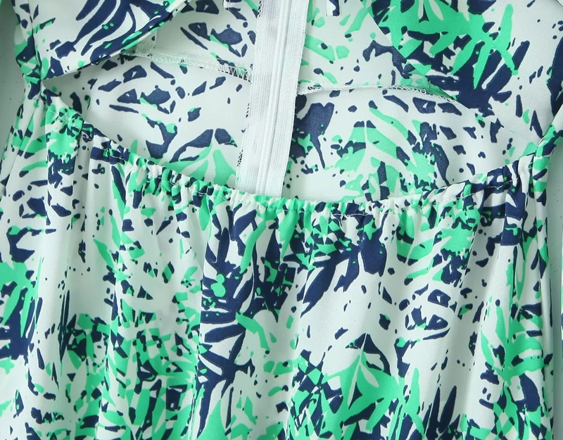 Fashion Green Polyester Printed Knee-length Skirt,Knee Length