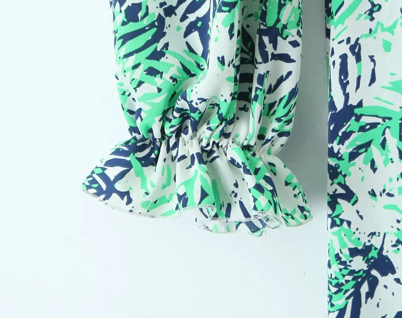 Fashion Green Polyester Printed Knee-length Skirt,Knee Length