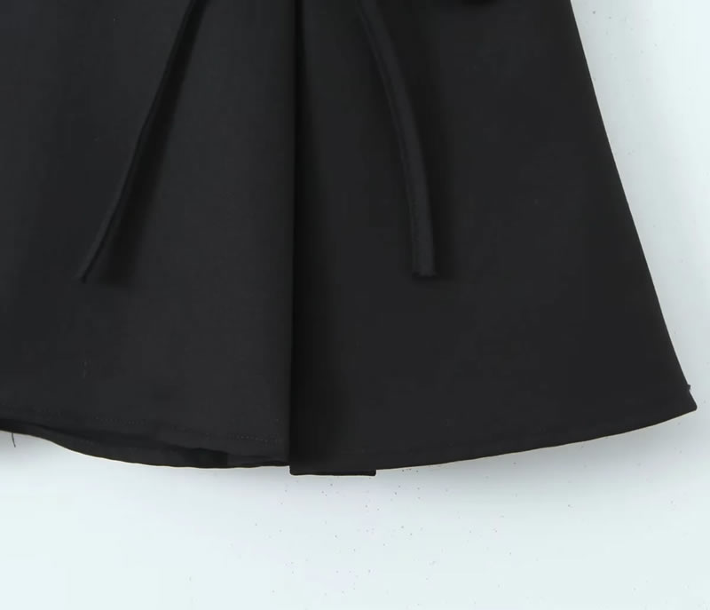 Fashion Black Polyester Lace-up Skirt,Skirts